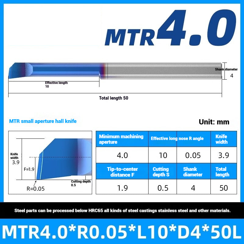 1122-MTR Small Bore Boring Tools Precision Boring Tools for Wear-Resistant Steel CNC Boring Bars Tungsten Carbide Alloy Shock-Resistant Miniature Turning Tools Shandong Denso Pricision Tools Co.,Ltd.